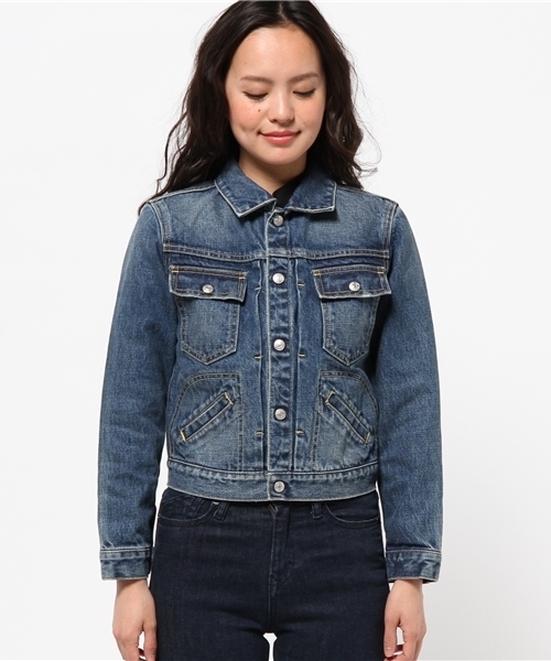 SLY(スライ)の「CENTLE DENIM JK-B(デニムジャケット・レディース・ブルー・1/2)」の7枚目の写真