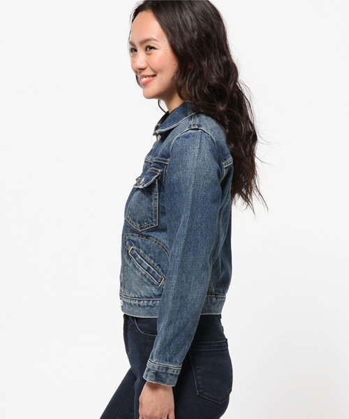 SLY(スライ)の「CENTLE DENIM JK-B(デニムジャケット・レディース・ブルー・1/2)」の8枚目の写真