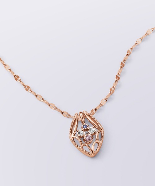 4℃(ヨンドシー)の「【Autumn Collection】シルバー サファイア ネックレス(ネックレス・レディース・ピンクゴールド・FREE)」の1枚目の写真