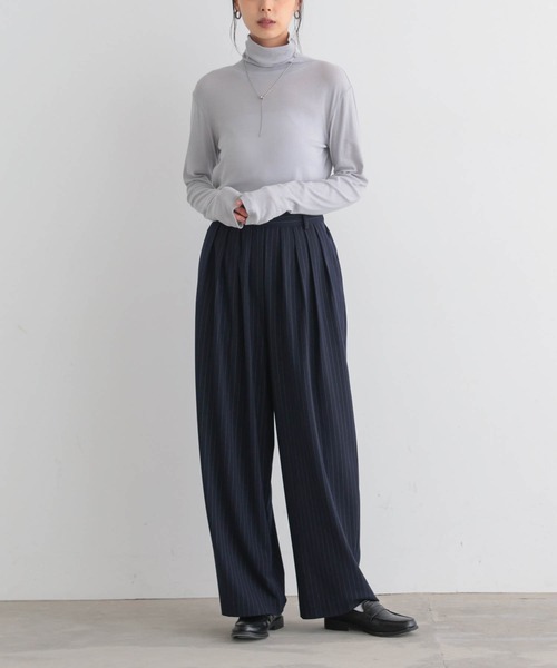 for/c(フォーシー)の「コットンシアータートルロンT【サスティナブル】(Tシャツ/カットソー・レディース・グレー/オフホワイト/ブラック/ライトグリーン・L/M)」の12枚目の写真