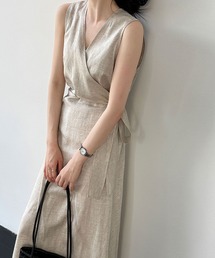 ノースリーブカシュクールワンピース