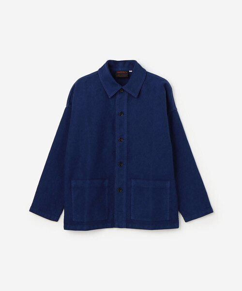 VETRA(ベトラ)の「VETRA | 〈別注〉フレンチモールスキン ジャケット WOMEN(カバーオール・レディース・ブルー系その他・38)」の2枚目の写真
