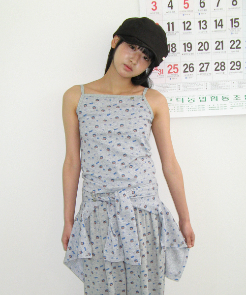 RONRON(ロンロン)の「BETTY BOOP PATTERN LACE SQUARE SLEEVELESS GREY(Tシャツ/カットソー・レディース・その他・FREE)」の1枚目の写真