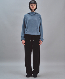 WIDE KNIT PANTS - BLACK