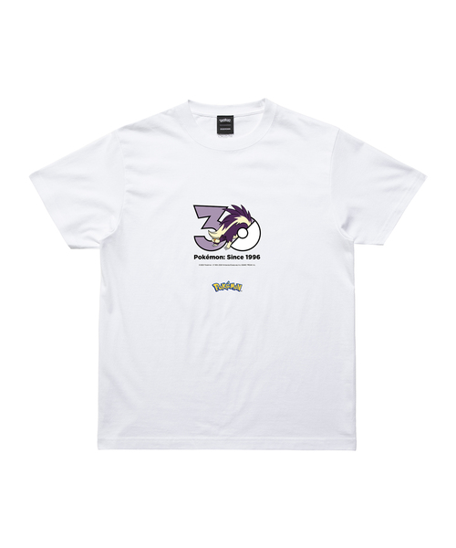ZOZOSPOT(ゾゾスポット)の「Pokemon 30th Anniversary 1025 T-shirt 「スカタンク」(Tシャツ/カットソー・レディース・ホワイト・SMALL/MEDIUM/LARGE/X-LARGE/XX-LARGE/XXX-LARGE/100cm/110cm/120cm/130cm/140cm/150cm/160cm)」の1枚目の写真