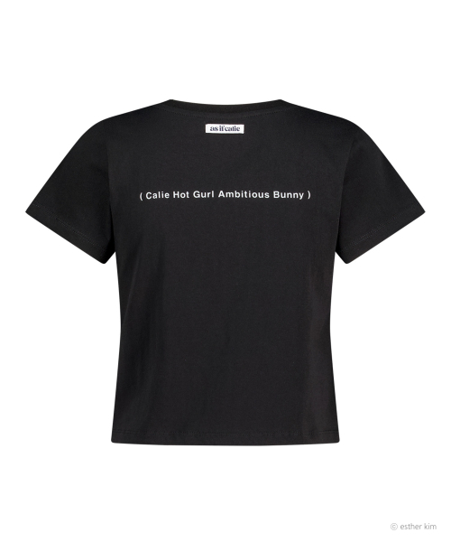TEUMGYUL（トゥムギョル）の「BUNNY GURLS Tシャツ ブラック（Tシャツ/カットソー・レディース・その他・FREE）」の5枚目の写真