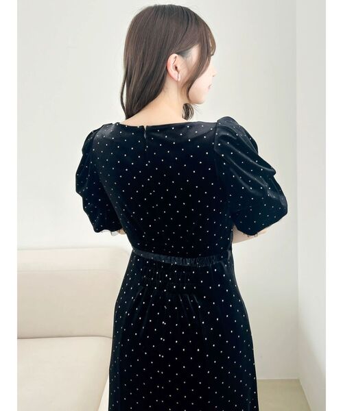 dazzlin(ダズリン)の「ラメドットベロアドレス(ドレス・レディース・ピンク/ブラック・MEDIUM/SMALL)」の10枚目の写真