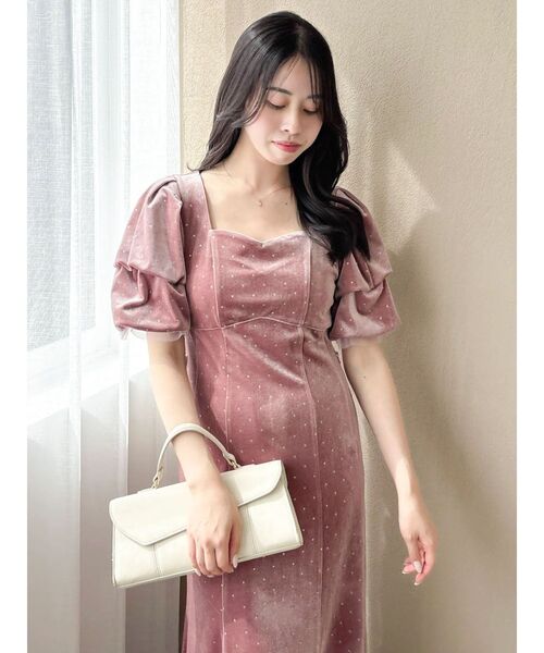 dazzlin(ダズリン)の「ラメドットベロアドレス(ドレス・レディース・ピンク/ブラック・MEDIUM/SMALL)」の20枚目の写真