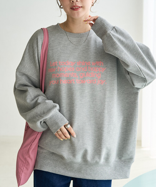 FREAK'S STORE(フリークスストア)の「限定展開 フロッキー ロゴ プリント 裏毛 スウェット(スウェット・レディース・ブラック/ブラウン/グレー/ネイビー/ナチュラル/ワイン・フリ-)」の21枚目の写真