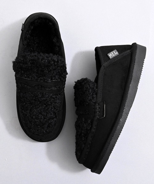 MEI(メイ)の「MEI メイ FUR SLIP-ON LOAFERS 2WAY フェイクムートン ボアモカシン ローファー / Lady’s(ローファー・レディース・ブラウン/ブラック/キャメル・S/M/L)」の4枚目の写真