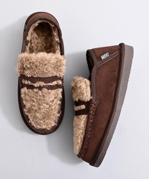 MEI(メイ)の「MEI メイ FUR SLIP-ON LOAFERS 2WAY フェイクムートン ボアモカシン ローファー / Lady’s(ローファー・レディース・ブラウン/ブラック/キャメル・S/M/L)」の5枚目の写真