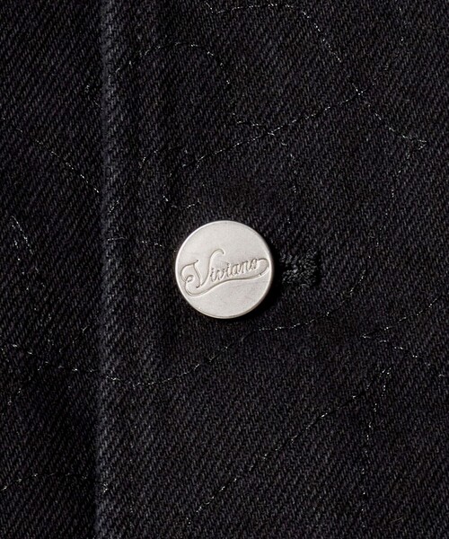 VIVIANO（ヴィヴィアーノ）の「＜VIVIANO＞フラワー エンブロイダリー デニムジャケット（デニムジャケット・レディース・ブラック・M）」の5枚目の写真