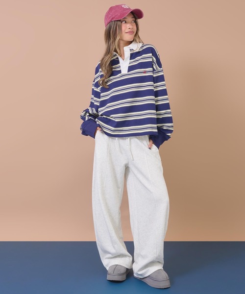 anap mimpi(アナップミンピ)の「BEVERLY HILLS POLO CLUBスキッパーネックラガーシャツ(Tシャツ/カットソー・レディース・ブラウン/ネイビー・F)」の4枚目の写真