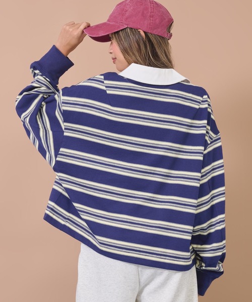 anap mimpi(アナップミンピ)の「BEVERLY HILLS POLO CLUBスキッパーネックラガーシャツ(Tシャツ/カットソー・レディース・ブラウン/ネイビー・F)」の7枚目の写真