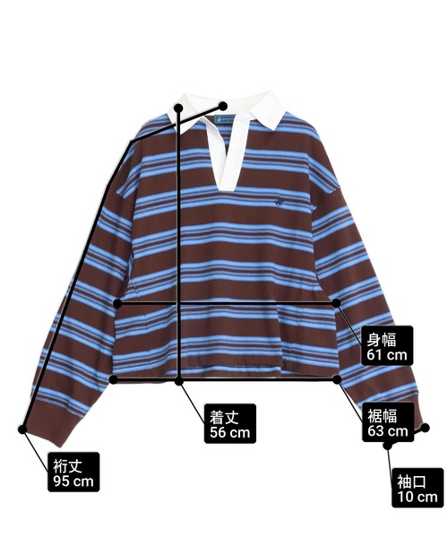 anap mimpi(アナップミンピ)の「BEVERLY HILLS POLO CLUBスキッパーネックラガーシャツ(Tシャツ/カットソー・レディース・ブラウン/ネイビー・F)」の13枚目の写真