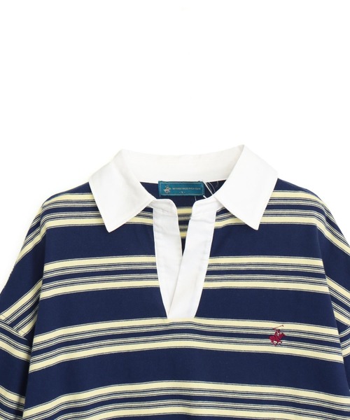 anap mimpi(アナップミンピ)の「BEVERLY HILLS POLO CLUBスキッパーネックラガーシャツ(Tシャツ/カットソー・レディース・ブラウン/ネイビー・F)」の19枚目の写真
