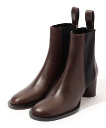 PIPPICHIC（ピッピシック）の「PIPPICHIC OBLIQUE SIDEGOA レザー ショートブーツ（ブーツ）」
