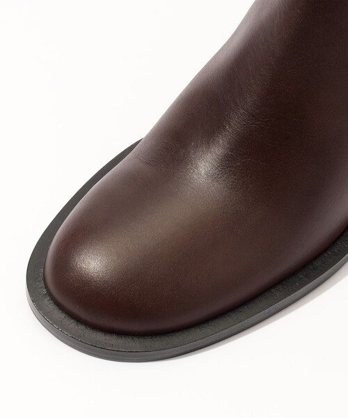 Pippichic（ピッピシック）の「PIPPICHIC OBLIQUE SIDEGOA レザー ショートブーツ（ブーツ・レディース・ダークブラウン/ブラック・36.5/35.5/37.5）」の7枚目の写真