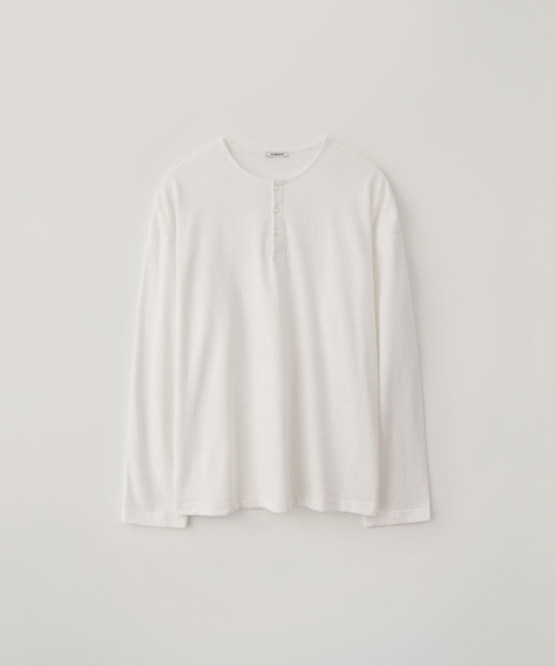 BLANKROOM(ブランクルーム)の「ノーブルヘンリーネックT_IVORY(Tシャツ/カットソー・メンズ・その他・1/2/3)」の1枚目の写真