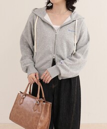lame coco frill zip-up hoodie/ラメココフリルジップアップフーディー