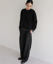 HAIILO パンツ_ヘリンボーン チャコール