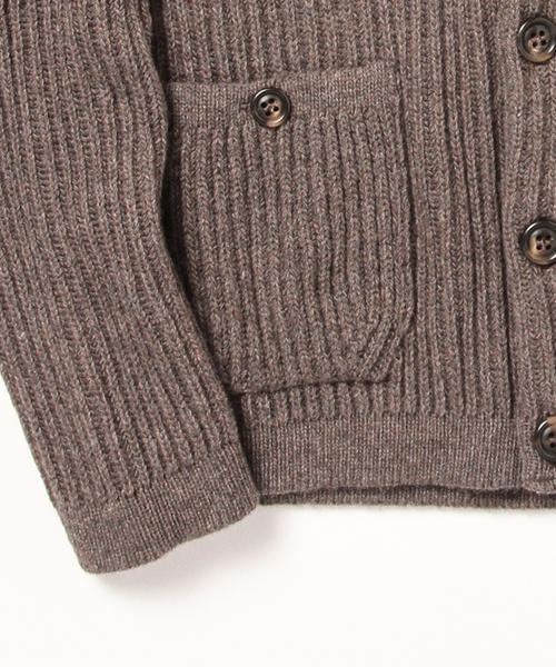 BRILLA per il gusto（ブリッラペルイルグースト）の「ANDREA FENZI / ショールカーディガン（カーディガン/ボレロ・メンズ・ブラウン/オリーブ・46/42/44/48）」の7枚目の写真