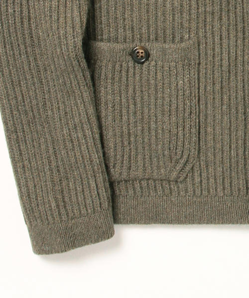 BRILLA per il gusto（ブリッラペルイルグースト）の「ANDREA FENZI / ショールカーディガン（カーディガン/ボレロ・メンズ・ブラウン/オリーブ・46/42/44/48）」の13枚目の写真