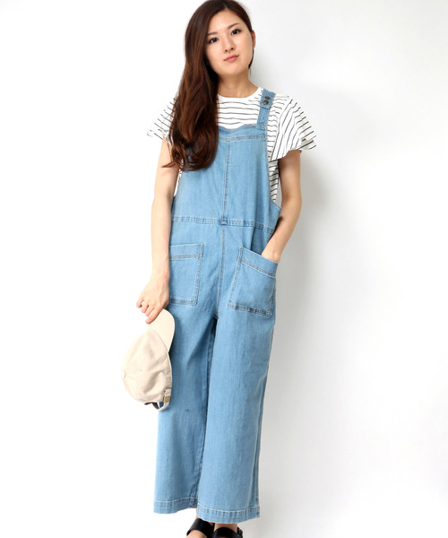 LBC（エルビーシー）の「9.6ozデニムオーバーオール           （サロペット/オーバーオール・レディース・ネイビー/ブルー・LARGE/MEDIUM）」の2枚目の写真