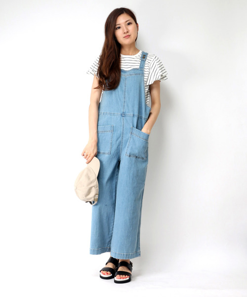 LBC（エルビーシー）の「9.6ozデニムオーバーオール           （サロペット/オーバーオール・レディース・ネイビー/ブルー・LARGE/MEDIUM）」の12枚目の写真