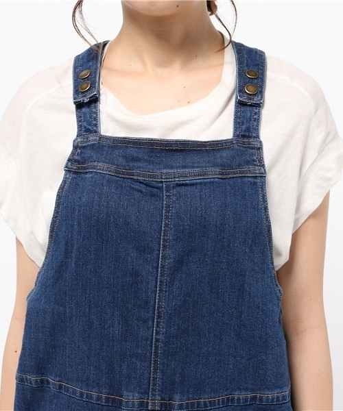 LBC（エルビーシー）の「9.6ozデニムオーバーオール           （サロペット/オーバーオール・レディース・ネイビー/ブルー・LARGE/MEDIUM）」の5枚目の写真