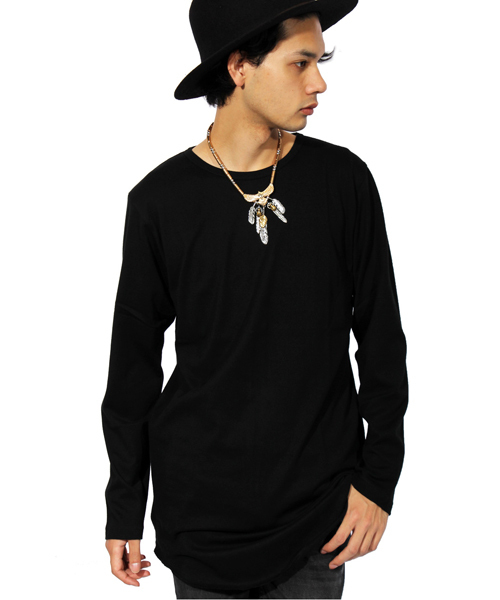 8(eight)(エイト)の「国産ロング丈半袖Tシャツ(Tシャツ/カットソー・メンズ・グレー/ホワイト系その他/ホワイト/ブラック系その他/ブラック/レッド/ブルー/ワイン/ネイビー/グレー系その他・LARGE/X-LARGE/MEDIUM/SMALL/XX-LARGE)」の5枚目の写真