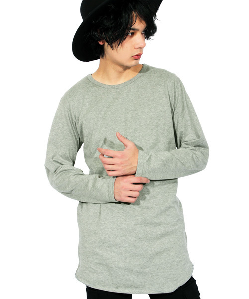 8(eight)(エイト)の「国産ロング丈半袖Tシャツ(Tシャツ/カットソー・メンズ・グレー/ホワイト系その他/ホワイト/ブラック系その他/ブラック/レッド/ブルー/ワイン/ネイビー/グレー系その他・LARGE/X-LARGE/MEDIUM/SMALL/XX-LARGE)」の6枚目の写真