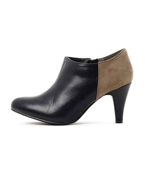 Noubel Voug Relax（ヌーベルヴォーグリラックス）の「Noubel Voug Relax(ヌーベル　ヴォーグ リラックス)/バイカラーエレガンスヒールブーティー（ブーツ・レディース・ダークブラウン/グレー/ネイビー/ブラック・LL/L/S/M）」の10枚目の写真