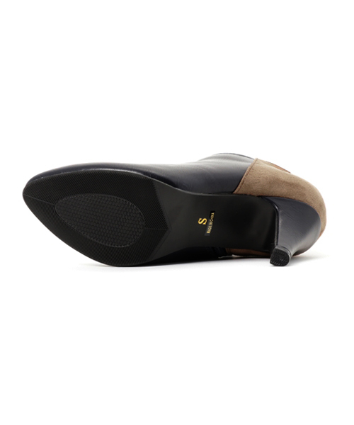 Noubel Voug Relax（ヌーベルヴォーグリラックス）の「Noubel Voug Relax(ヌーベル　ヴォーグ リラックス)/バイカラーエレガンスヒールブーティー（ブーツ・レディース・ダークブラウン/グレー/ネイビー/ブラック・LL/L/S/M）」の11枚目の写真