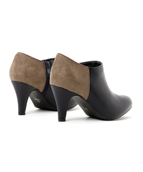 Noubel Voug Relax（ヌーベルヴォーグリラックス）の「Noubel Voug Relax(ヌーベル　ヴォーグ リラックス)/バイカラーエレガンスヒールブーティー（ブーツ・レディース・ダークブラウン/グレー/ネイビー/ブラック・LL/L/S/M）」の12枚目の写真