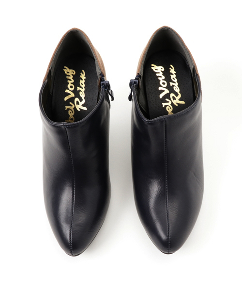 Noubel Voug Relax（ヌーベルヴォーグリラックス）の「Noubel Voug Relax(ヌーベル　ヴォーグ リラックス)/バイカラーエレガンスヒールブーティー（ブーツ・レディース・ダークブラウン/グレー/ネイビー/ブラック・LL/L/S/M）」の5枚目の写真