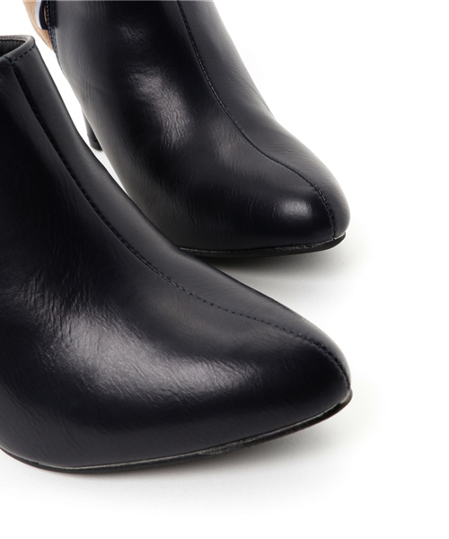 Noubel Voug Relax（ヌーベルヴォーグリラックス）の「Noubel Voug Relax(ヌーベル　ヴォーグ リラックス)/バイカラーエレガンスヒールブーティー（ブーツ・レディース・ダークブラウン/グレー/ネイビー/ブラック・LL/L/S/M）」の6枚目の写真