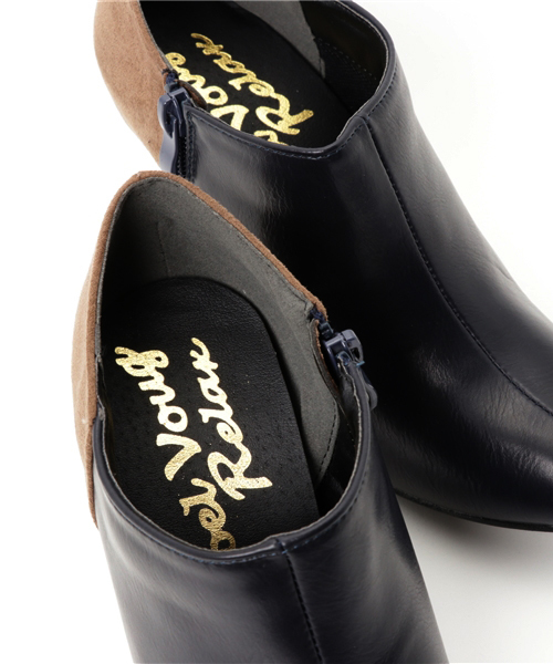 Noubel Voug Relax（ヌーベルヴォーグリラックス）の「Noubel Voug Relax(ヌーベル　ヴォーグ リラックス)/バイカラーエレガンスヒールブーティー（ブーツ・レディース・ダークブラウン/グレー/ネイビー/ブラック・LL/L/S/M）」の7枚目の写真