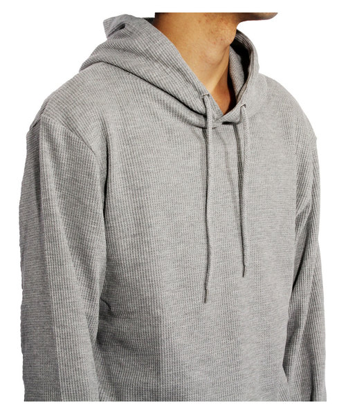 ８(eight)（エイト）の「ワッフル プルオーバー パーカー ロング丈（パーカー・メンズ・グレー/ブラック/ホワイト・LARGE/MEDIUM）」の10枚目の写真