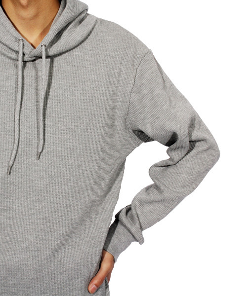 ８(eight)（エイト）の「ワッフル プルオーバー パーカー ロング丈（パーカー・メンズ・グレー/ブラック/ホワイト・LARGE/MEDIUM）」の22枚目の写真