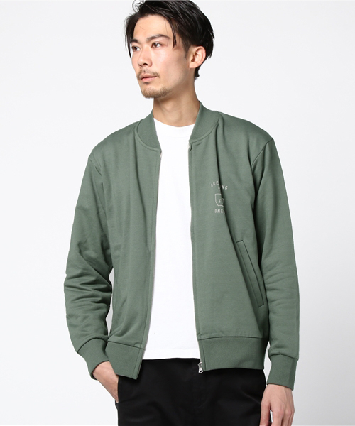 Design Tshirts Store graniph(デザイン ティーシャツ ストア グラニフ)の「スウェットバーシティジャケット/ブレシングタイム(ブルゾン・メンズ・グリーン系その他・SMALL/MEDIUM/LARGE)」の4枚目の写真