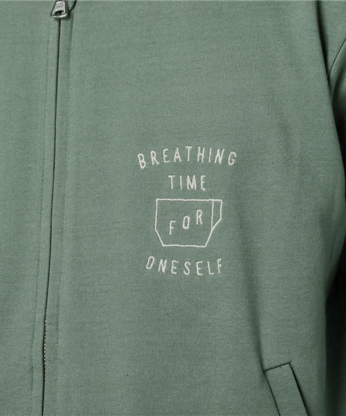 Design Tshirts Store graniph(デザイン ティーシャツ ストア グラニフ)の「スウェットバーシティジャケット/ブレシングタイム(ブルゾン・メンズ・グリーン系その他・SMALL/MEDIUM/LARGE)」の10枚目の写真