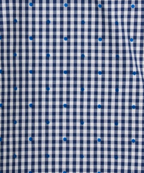 green label relaxing（グリーンレーベルリラクシング）の「ギンガムチェック ドット ソデフレア ブラウス ◆（シャツ/ブラウス・キッズ・コバルトブルー/ブラック・125/105/115/95）」の4枚目の写真