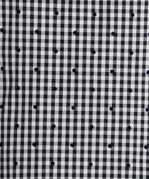 green label relaxing（グリーンレーベルリラクシング）の「ギンガムチェック ドット ソデフレア ブラウス ◆（シャツ/ブラウス・キッズ・コバルトブルー/ブラック・125/105/115/95）」の6枚目の写真