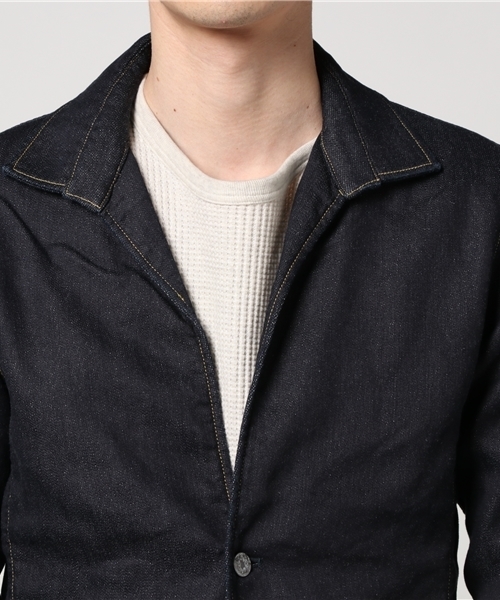SABLE CLUTCH(セーブルクラッチ)の「ONE WASH KNIT DENIM JACKET(デニムジャケット・メンズ・インディゴブルー・SMALL/MEDIUM/LARGE/X-LARGE)」の5枚目の写真
