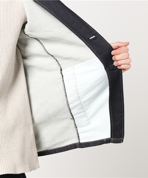 SABLE CLUTCH(セーブルクラッチ)の「ONE WASH KNIT DENIM JACKET(デニムジャケット・メンズ・インディゴブルー・SMALL/MEDIUM/LARGE/X-LARGE)」の8枚目の写真