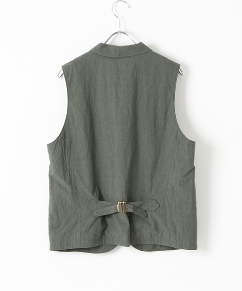 WORK NOT WORK URBAN RESEARCH（ワークノットワークアーバンリサーチ）の「WORK NOT WORK　タイプライターテーラードベスト（ベスト・メンズ・オリーブ・MEDIUM/SMALL/LARGE）」の6枚目の写真