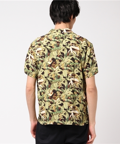 THE CRAMPS アロハシャツ Lサイズ THE CRAMPS アロハシャツ Lサイズ サックス 綿アロハシャツ