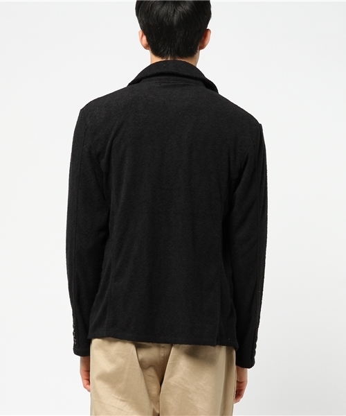 VENCEEXCHANGE（ヴァンスエクスチェンジ）の「リネン混パイルイタリアンジャケット          （テーラードジャケット・メンズ・グレー/ブラック・LARGE/MEDIUM）」の4枚目の写真