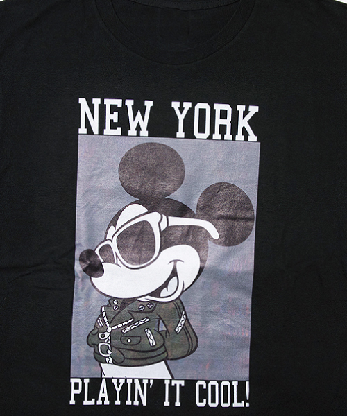 Disney(ディズニー)の「ミッキー(MICKEY)ライダースTシャツ(Tシャツ/カットソー・メンズ・ホワイト/ブラック・M/L)」の9枚目の写真